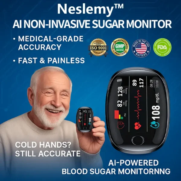 🏆【Al Glucose Guardian】Neslemy™ Non-Invasive Blood Glucose Meter[99.9% Accuracy]