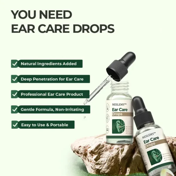 🔥Hot Sale - Limited Time Offer🔥 NESLEMY™ Ear Care Drops – Hear Clearly, Live Comfortably 🌿