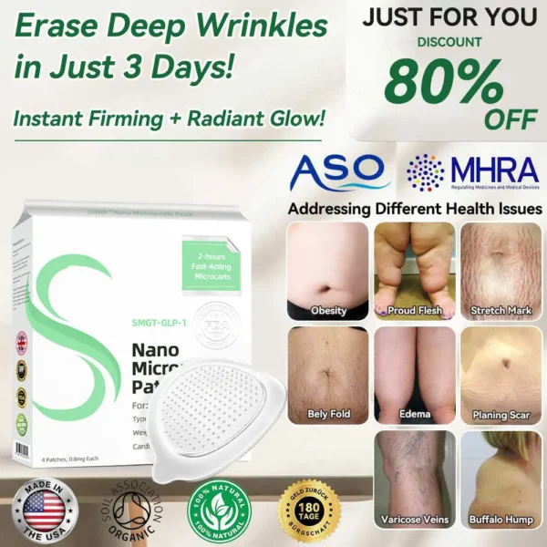 ✨Melt Fat & Balance Blood Sugar in 24H, Pain-Free!--NESLEMY™SMGT-GLP-1 Nano Microneedle Patc  💪✨