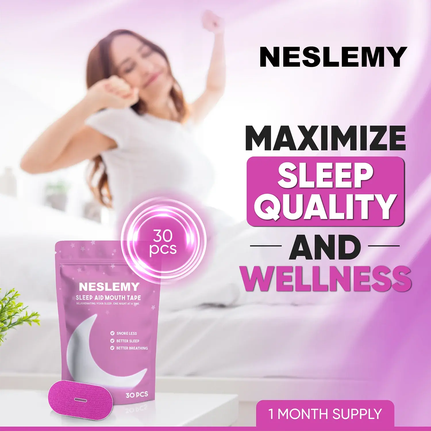 NESLEMY- Breathable Mouth Tape for Rest & Recovery