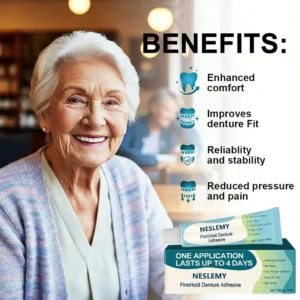 💖💖Limited-time offer: 60% off💖 NESLEMY® Firm Hold Denture Adhesive