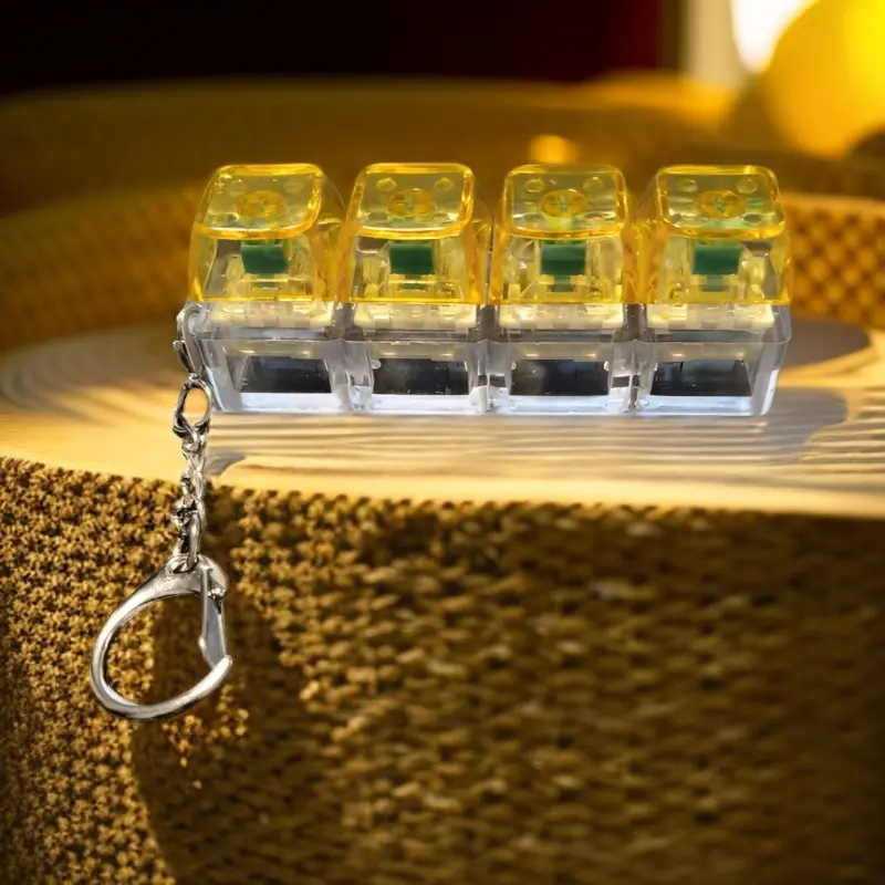 NESLEMY™🧸Fidget Toys, Stress Relief Model, LED Keyboard Keychain