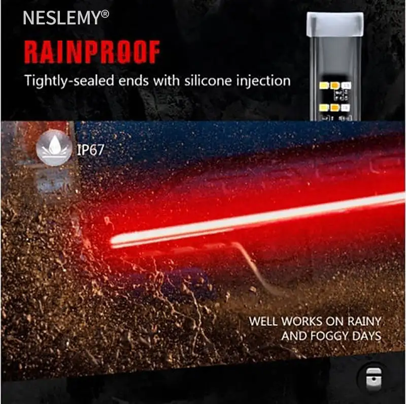 🏈 Super Bowl Tailgate Game Changer: NESLEMY® 60-Inch LED Light Bar Strip for Epic Nights! 🏆