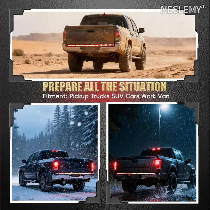 🏈 Super Bowl Tailgate Game Changer: NESLEMY® 60-Inch LED Light Bar Strip for Epic Nights! 🏆