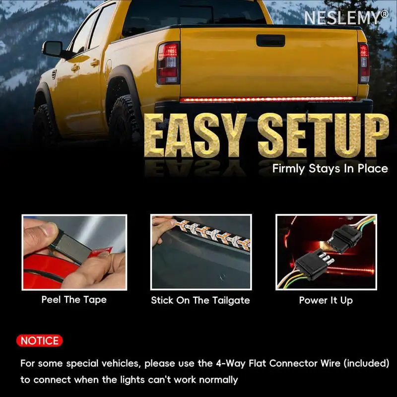 🏈 Super Bowl Tailgate Game Changer: NESLEMY® 60-Inch LED Light Bar Strip for Epic Nights! 🏆