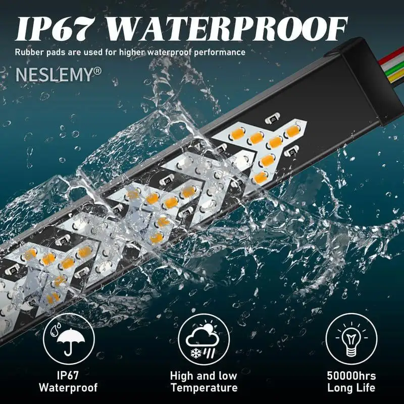 🏈 Super Bowl Tailgate Game Changer: NESLEMY® 60-Inch LED Light Bar Strip for Epic Nights! 🏆