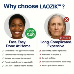 LAOZIK™ Custom-Fit Functional Dentures — Perfectly Fitted in Minutes at Home