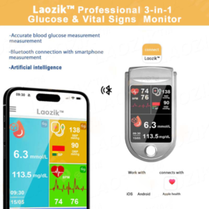 Laozik™ Profesional 3in1 Glucose & Vital Signs Monitor