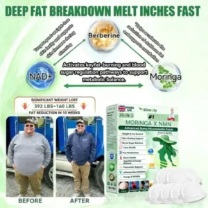 Slimoly® 20-IN-1 Advanced Nano Microneedle Patch Moringa × Berberine × NMN/NAD+ Multi-Action Formula