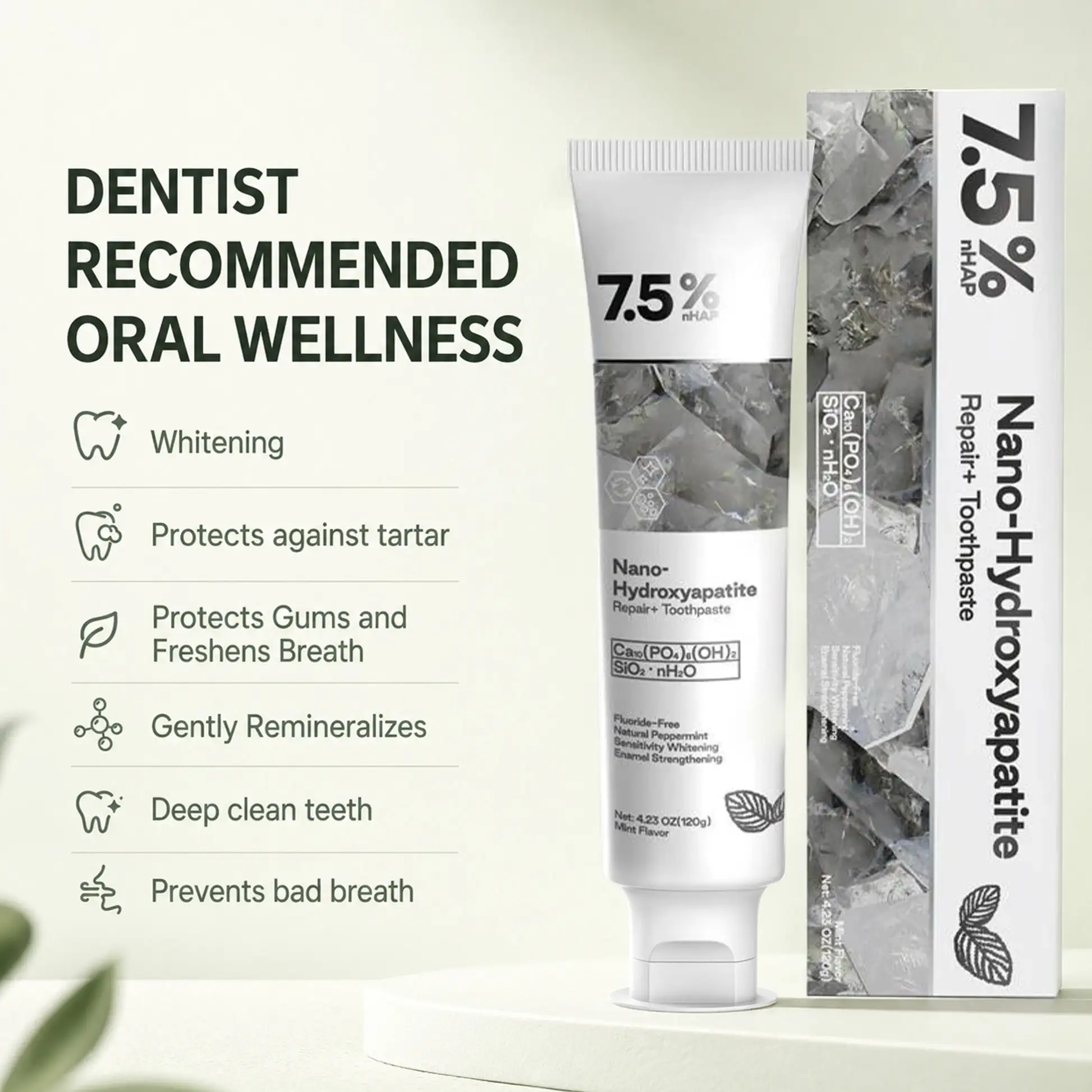 ⏰Last day-Buy 1 Get1 Free🔥NESLEMY-Hydroxyapatite Whitening Toothpaste