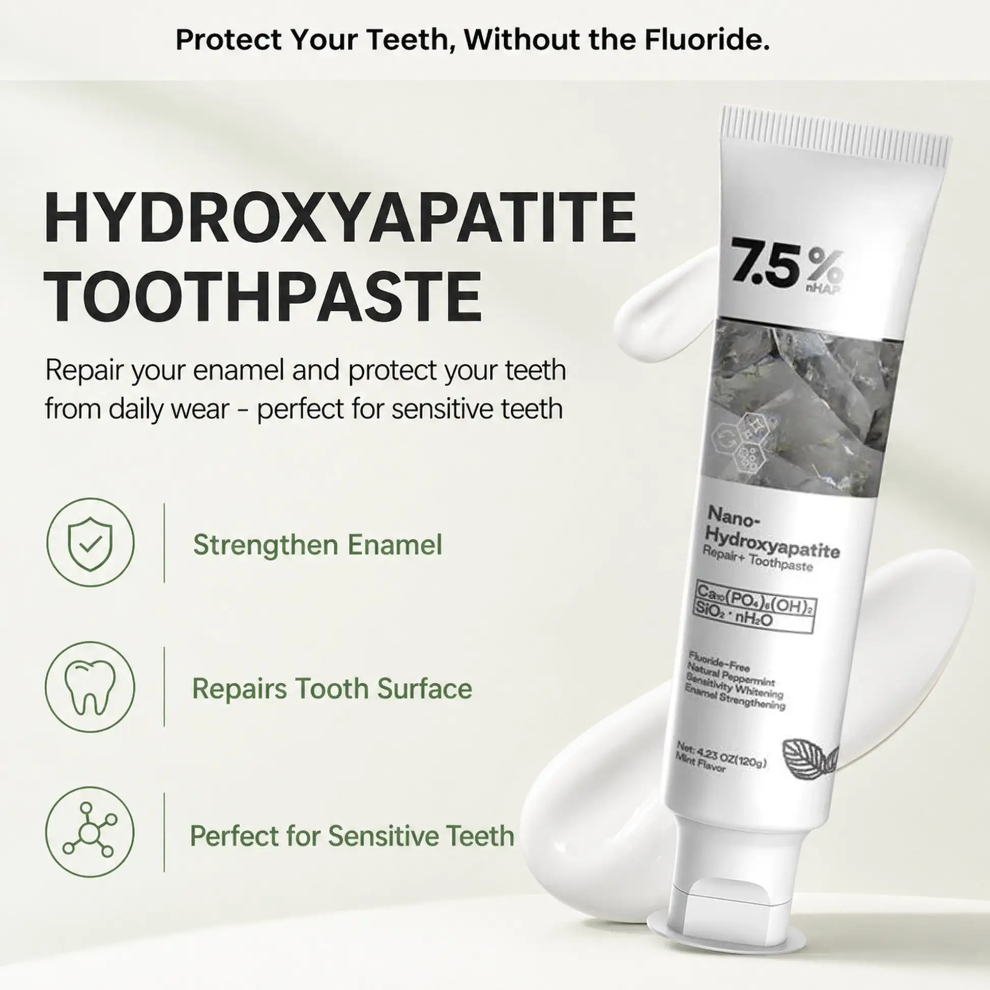 ⏰Last day-Buy 1 Get1 Free🔥NESLEMY-Hydroxyapatite Whitening Toothpaste