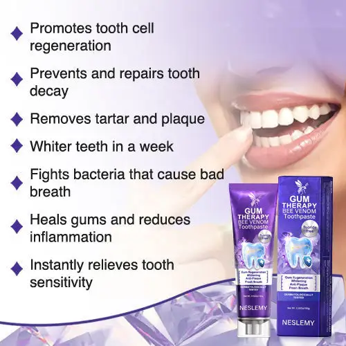 🔥Last Day 80% OFF 👨⚕️ NESLEMY® Bee Venom Dental Treatment Toothpaste