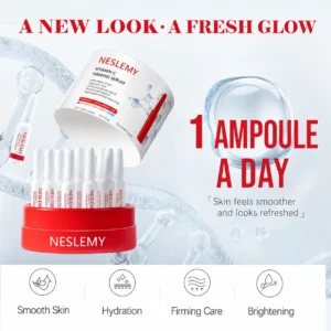 ✨ NESLEMY Vitamin C Collagen Firming Serum Ampoules – Brightening, Hydrating & Anti-Wrinkle Skin Care
