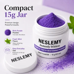 ⏰Buy 1 Get 1 Free – Last Day🔥NESLEMY Purple Teeth Whitening Powder