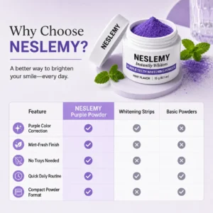 ⏰Buy 1 Get 1 Free – Last Day🔥NESLEMY Purple Teeth Whitening Powder