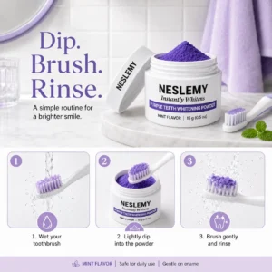 ⏰Buy 1 Get 1 Free – Last Day🔥NESLEMY Purple Teeth Whitening Powder
