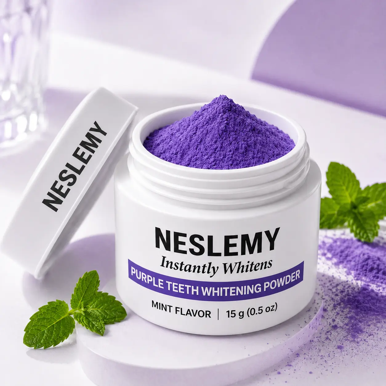 ⏰Buy 1 Get 1 Free – Last Day🔥NESLEMY Purple Teeth Whitening Powder