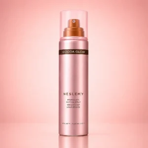 NESLEMY Bronze Veil Waterproof Setting Spray – Sun-Kissed Glow Makeup Finishing Mist