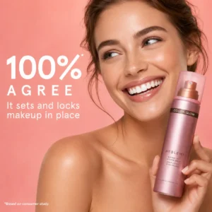 NESLEMY Bronze Veil Waterproof Setting Spray – Sun-Kissed Glow Makeup Finishing Mist