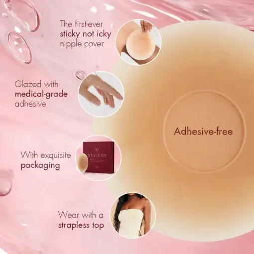 NESLEMY Seamless Sticky Nipple Covers for Women