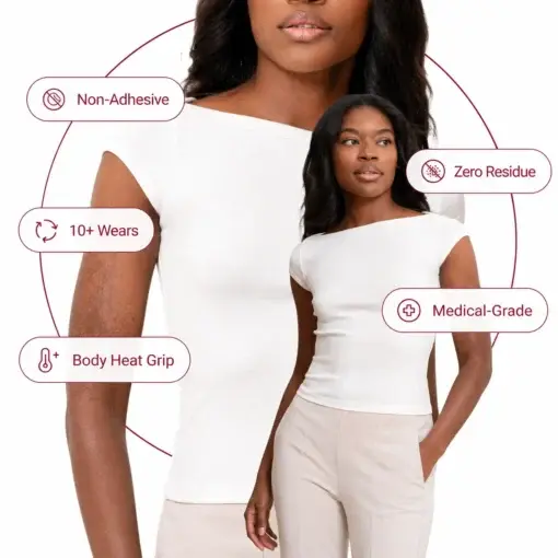 NESLEMY Seamless Sticky Nipple Covers for Women