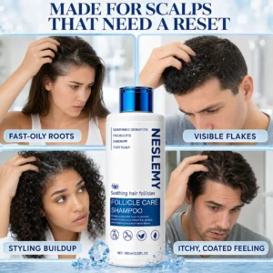 ✨BUY 1 GET 1 FREE✨ NESLEMY  Folliculitis Shampoo for Itchy, Flaky & Oily Scalp!