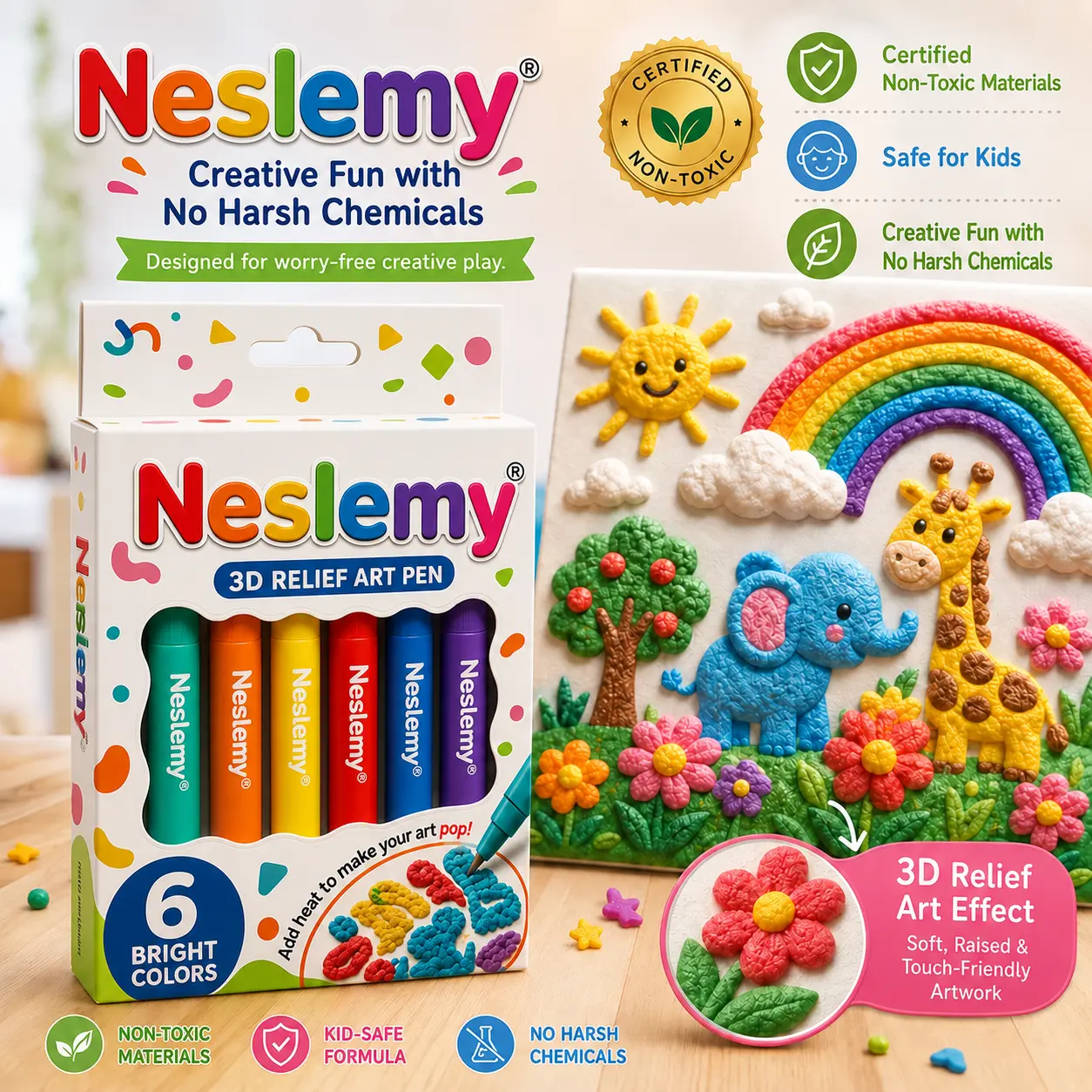 Neslemy® 3D Puff Art Pens – Draw, Heat & Watch It Rise
– Blessedkui