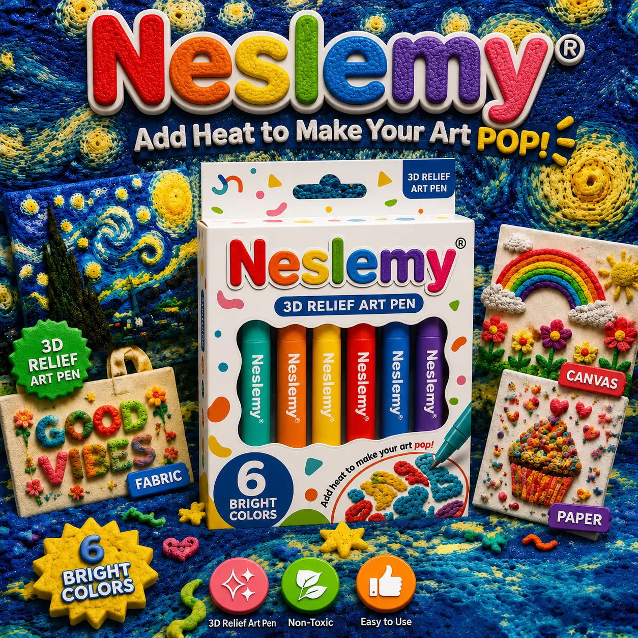 Neslemy® 3D Puff Art Pens – Draw, Heat & Watch It Rise
– Blessedkui