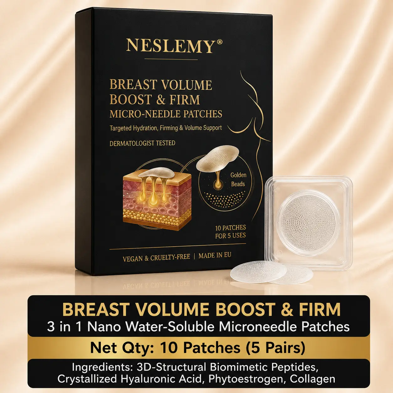 ✨ New Beauty Secret: NESLEMY® Bust & Body Micro-Tip Firming Patches 💕