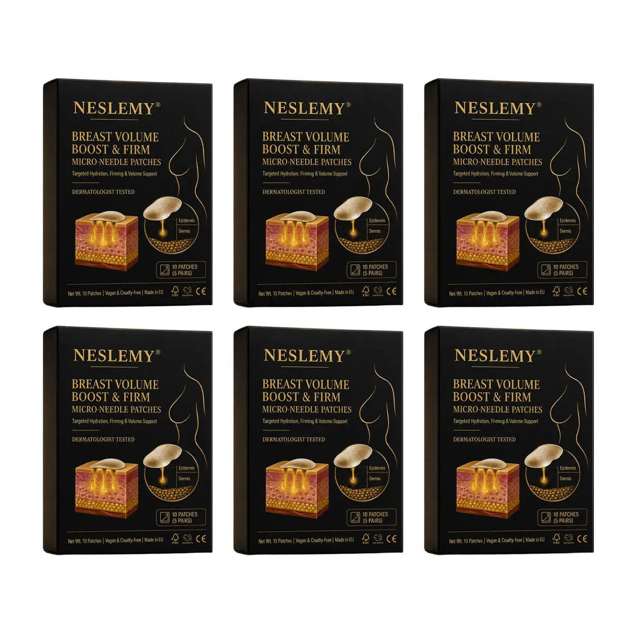 ✨ New Beauty Secret: NESLEMY® Bust & Body Micro-Tip Firming Patches 💕