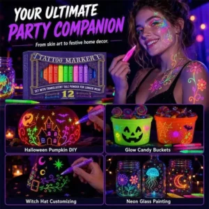 Neslemy Glow Party Tattoo Pens