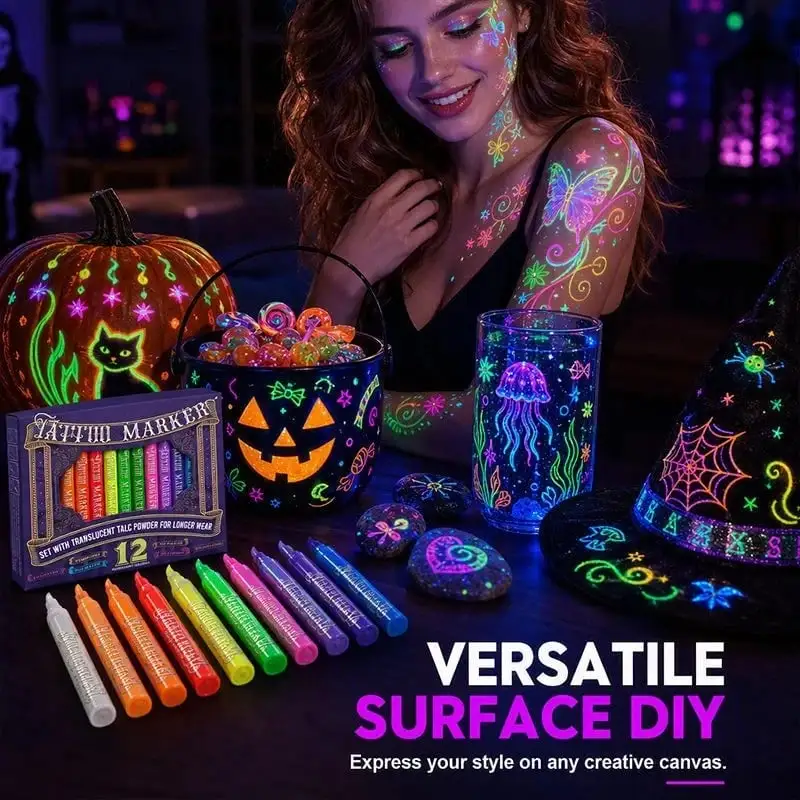 Neslemy Glow Party Tattoo Pens